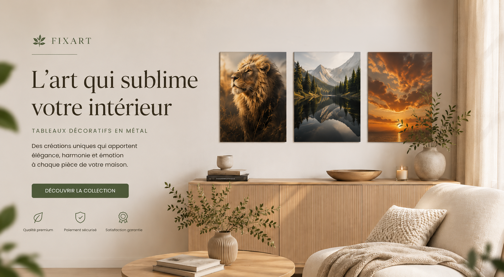FixArt – Tableau métallique moderne à prix accessible