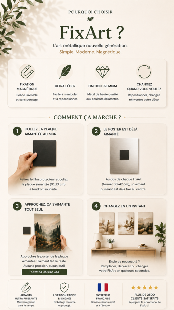 Pourquoi choisir les tableaux métalliques FixArt