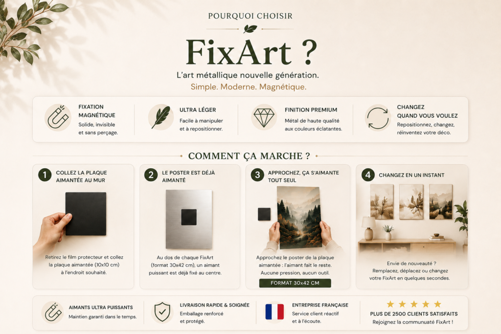 Pourquoi choisir les tableaux métalliques FixArt